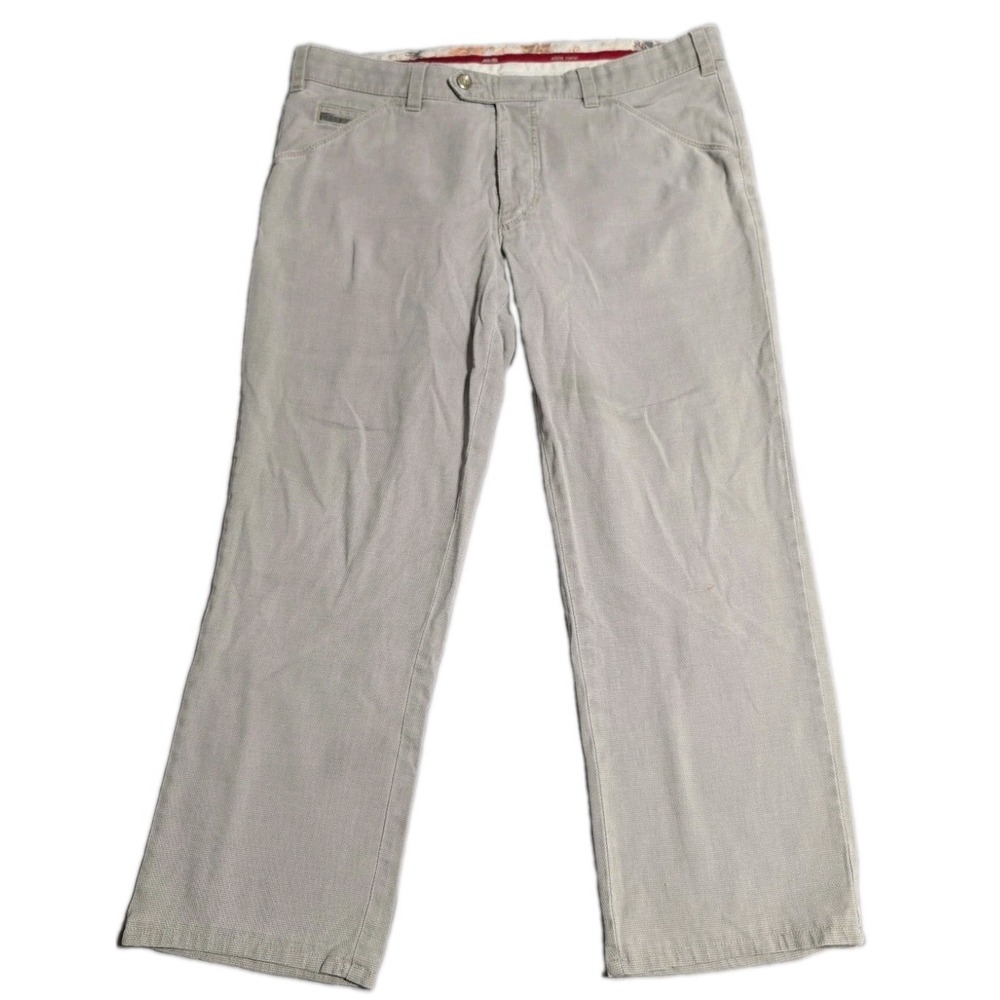 Meyer Chicago Pants Mens 36x26 Gray Textured Stretch Modern Comfort